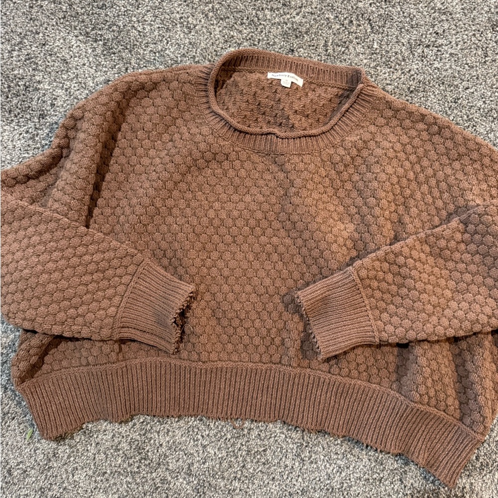 Newbury Kustom Brown Honeycomb Sweater